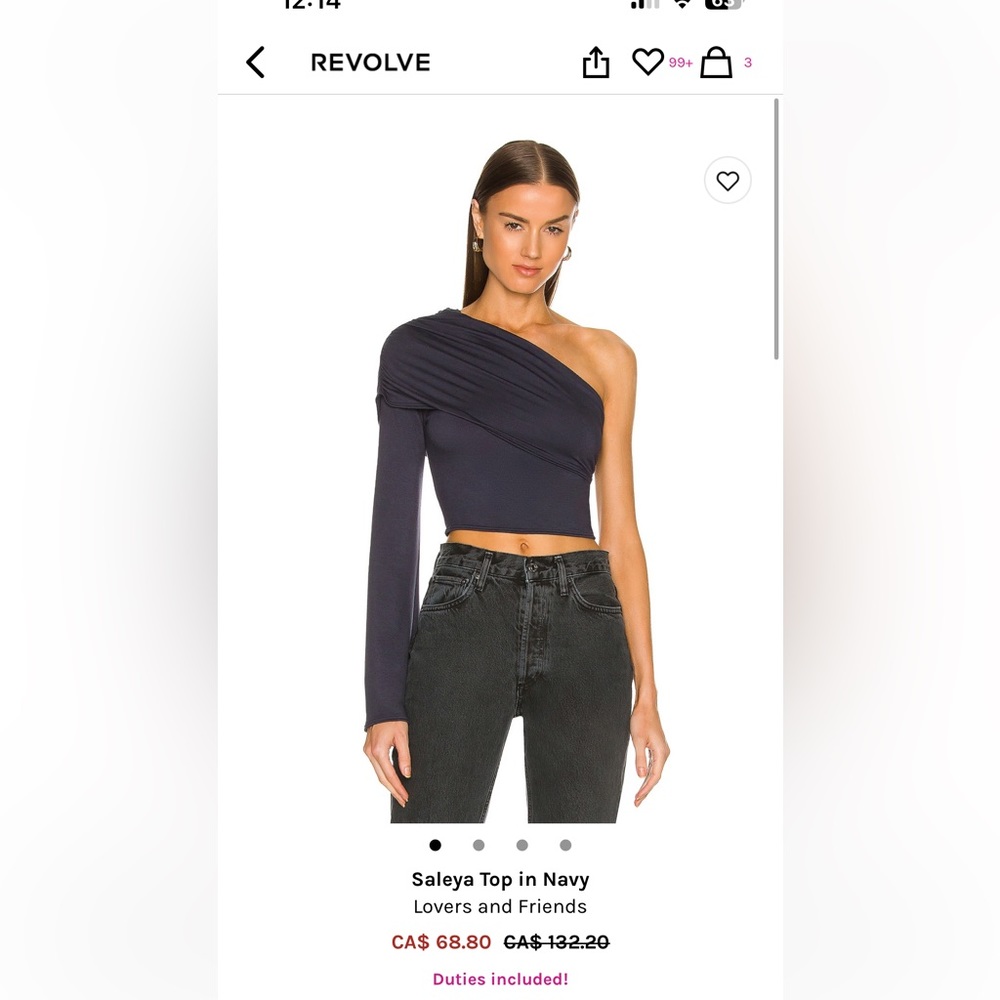 Lovers and friends blue top xs